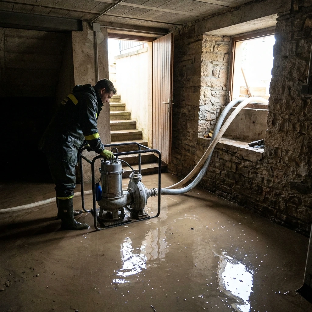 Pompage Cave Inond&eacute;e &middot; image &agrave; la une